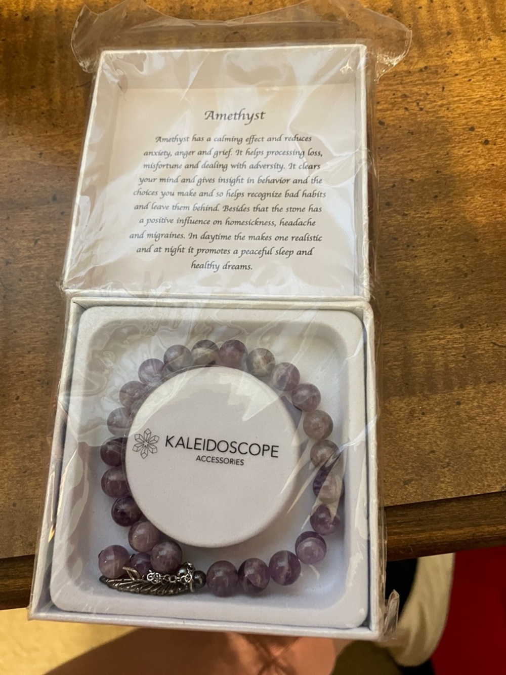 Amethyst Beaded Bracelet - Purple